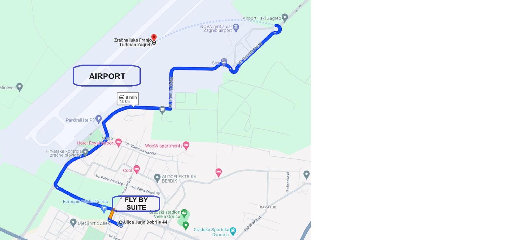 Fly By Suite - Zagreb Airport - 0-24H Self Check In&Out - Parking On Site Velika Gorica Εξωτερικό φωτογραφία